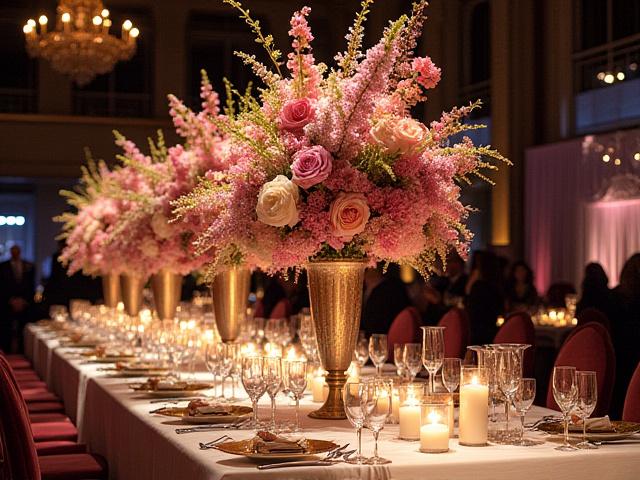 Décoration florale opulente pour un événement